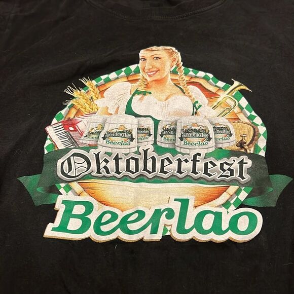 VTG Oktoberfest Beerlao tee size L in EUC - Picture 2 of 7